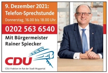 Telefon-Sprechstunde mit unserem Bürgermeister Rainer Spiecker (CDU)