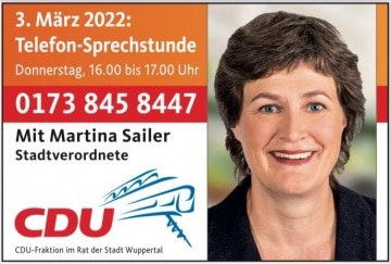 Telefonsprechstunde mit unserer Stv. Martina Sailer (CDU)
